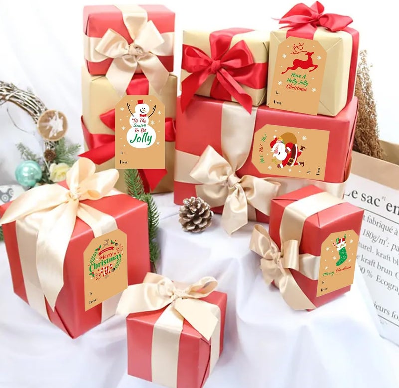 Ccswybf Christmas Stickers - 120pcs Gift Tags - 2"x3" Self-Adhesive Name Labels for Presents - Image 4